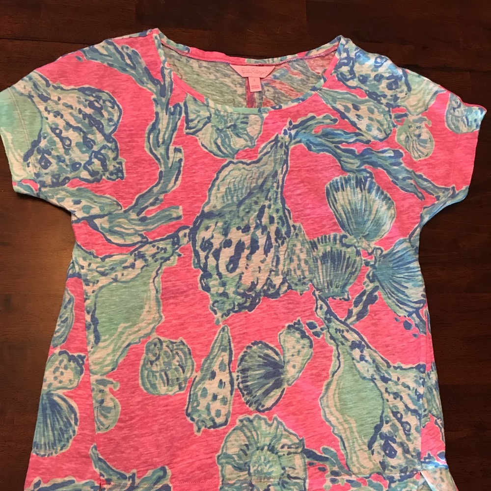 EUC Lilly Pulitzer Linen Tee size small